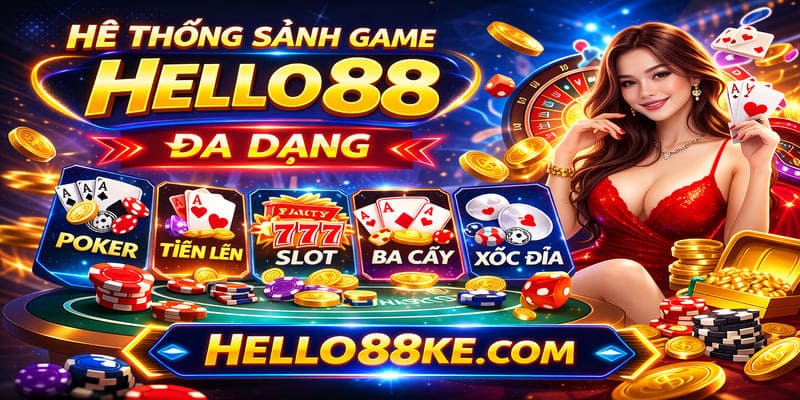 Hệ thống sảnh game Hello88 đa dạng