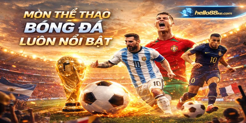 Môn thể thao bóng đá luôn nổi bật trong cá cược thể thao Hello88