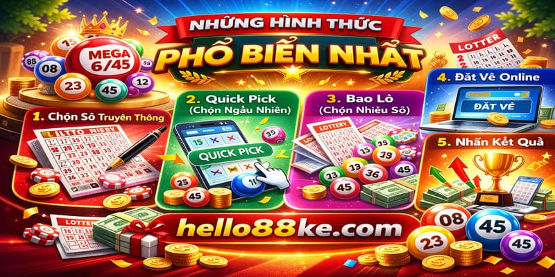 Những hình thức chơi xổ số mega 6/45 phổ biến nhất